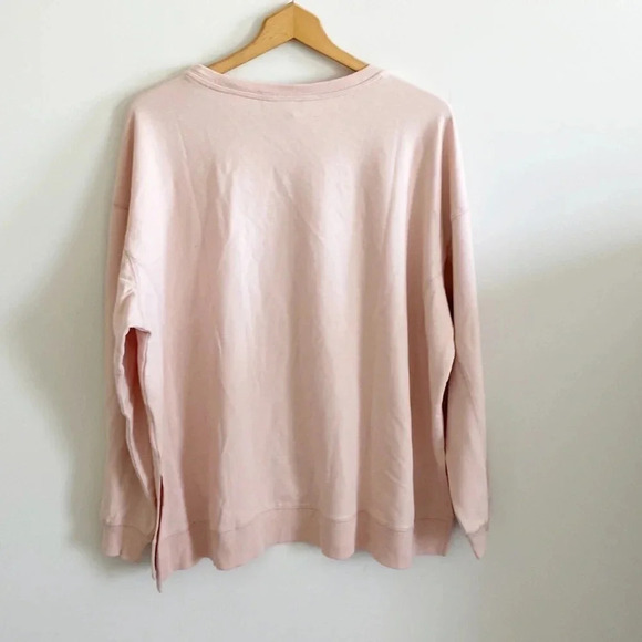 Wildfox "But First Cocktails Light" Pink Oversized Sweatshirt Crew Neck - XXL - Picture 4 of 7